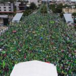 El poder verde. Vista aérea del recorrido de la Marcha del Millón