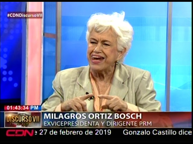 Dirigente del PRM, Milagros Ortiz Bosch habla acerca del discurso del presidente Medina