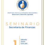 #PRM Invita.- Seminario de la Secretaria Nacional de Finanzas. Sábado 1ro de Junio