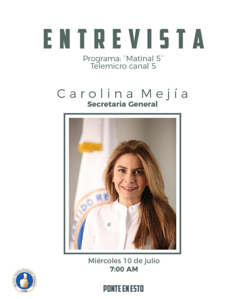 Nuestra Secretaria General @CarolinaMejiaG dará una entrevista mañana a las 7:00 AM en el programa @Matinal5