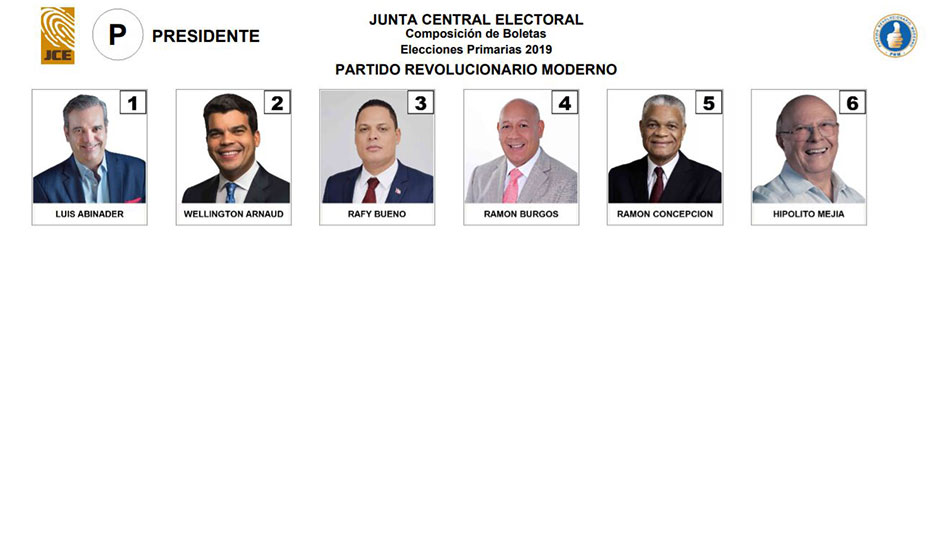 Boleta Primarias Precandidatos presidenciales PRM_Oficial Periodico