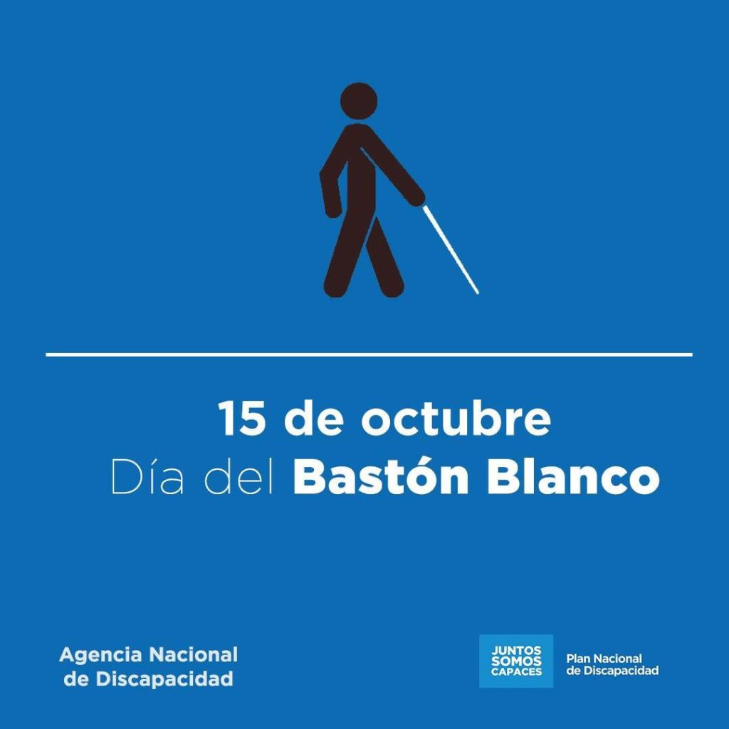 15 Octubre Día Mundial del Bastón Blanco: Instrumento que permite que las personas ciegas se desplacen con seguridad