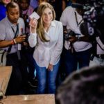 Carolina Mejía votó, llamó a las personas a ejercer su derecho al voto con calma y paciencia