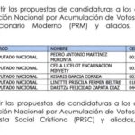 Admisión candidaturas DIPUTADOS (AS) NACIONALES elecciones 17 de mayo 2020