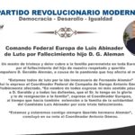Comando Federal Europa de Luis abinader, de luto fallecimiento hijo D.G. Aleman