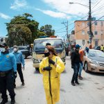 Carolina Mejía @PRM_Oficial inicia operativo Desinfección al terminar toma posesión