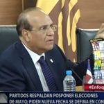 Partidos políticos respaldan posponer elecciones de mayo