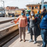 Carolina Mejía @PRM_Oficial en la estación de transferencia Aseo Urbano DN