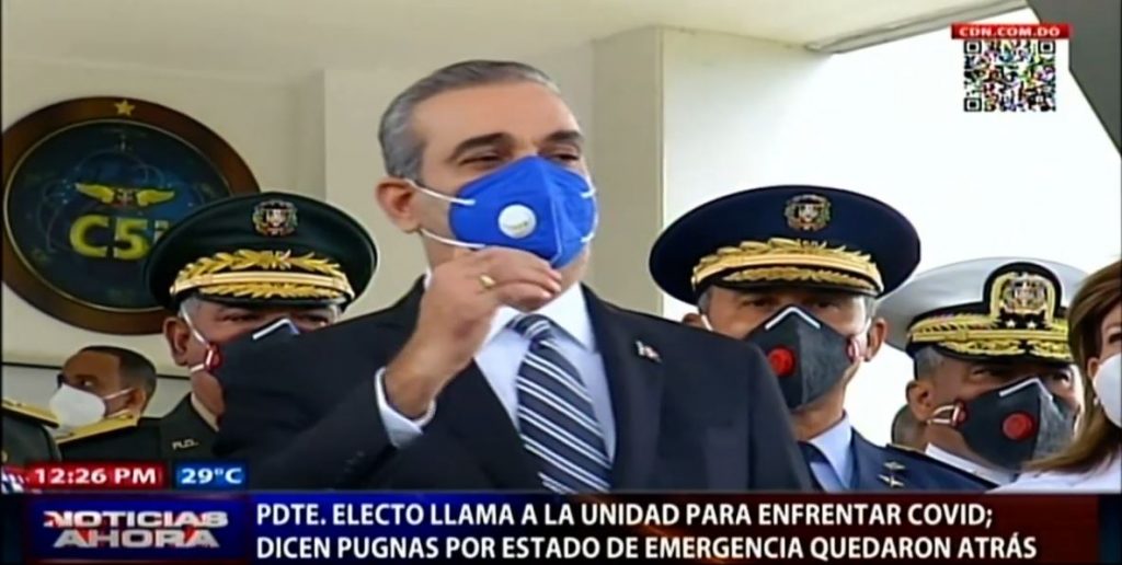 Presidente electo @PRM_Oficial llama a la unidad para enfrentar Covid-19
