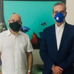 Luis Abinader @PRM_Oficial visita al periodista Marino Zapete en su residencia