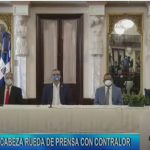 @luisabinader @PRM_Oficial encabeza rueda de prensa con contralor