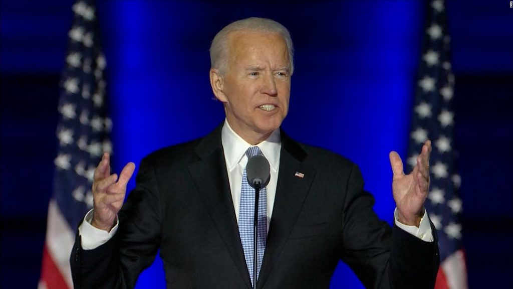 Primer discurso de Joe Biden como presidente electo de EE.UU.