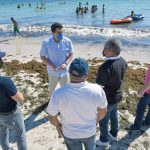 @DavidColladoM realiza recorrido por Guayacanes para evaluar situación de la playa