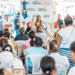 @CarolinaMejiaG con los comunitarios de San Miguel en operativo médico