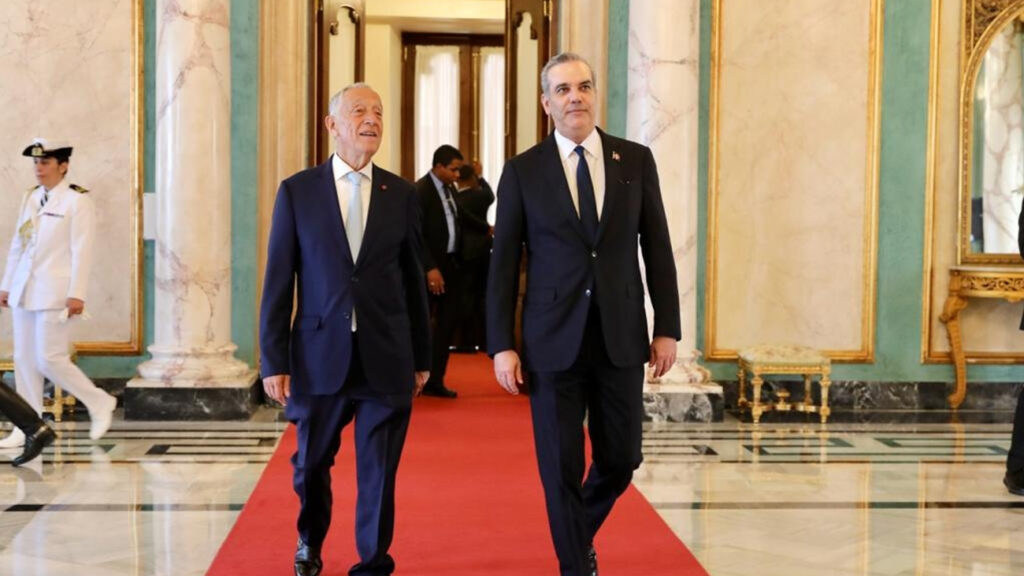 Presidente @luisabinader recibe a su homólogo de Portugal, Marcelo Rebelo De Sousa, en visita oficial