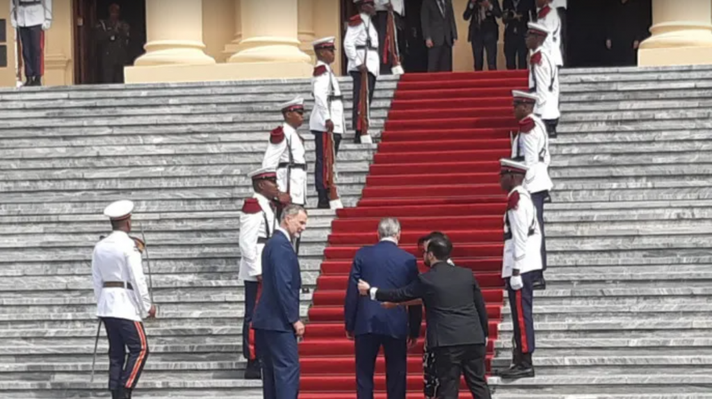 Recibimiento del rey Felipe VI en el Palacio Nacional