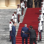 Recibimiento del rey Felipe VI en el Palacio Nacional