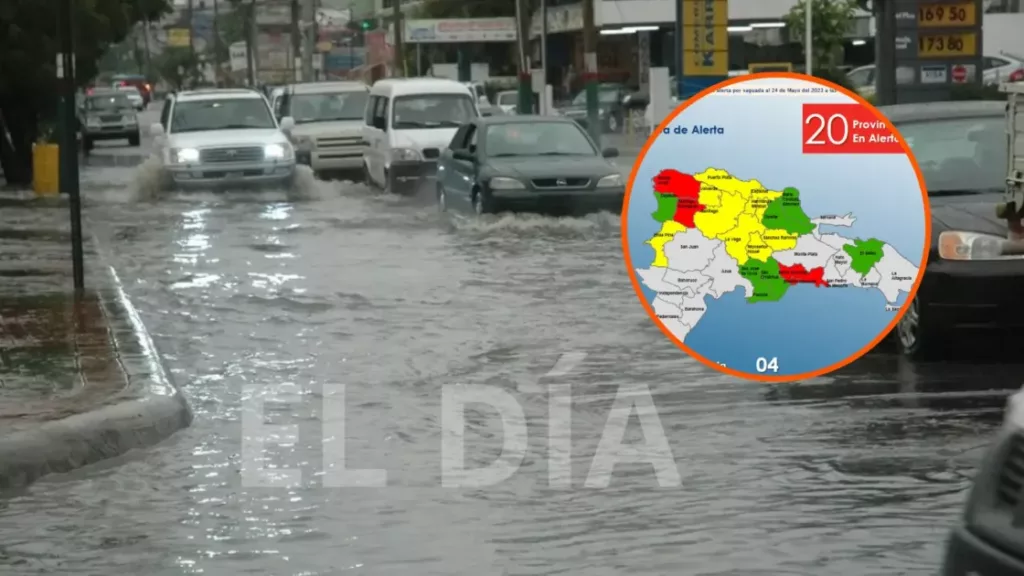 El @COE_RD aumenta a 20 las provincias en alerta por vaguada