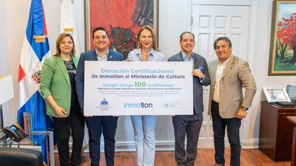Cultura recibe donación de 100 certificaciones por Google e Inmotion para potenciar desarrollo cultural del país