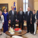 Presidente @luisabinader recibe en Palacio a presidentes de las Cortes Supremas de Justicia del Consejo Judicial Centroamericano y del Caribe