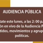 Este lunes EN VIVO Audiencia pública con los partidos, movimientos y agrupaciones políticas