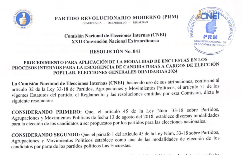 CNEI @PRM_Oficial presenta procedimiento para la aplicacion de la modalidad de encuestas