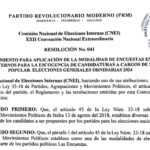 Resolución NO. 041 sobre procedimiento para las encuestas @PRM_Oficial