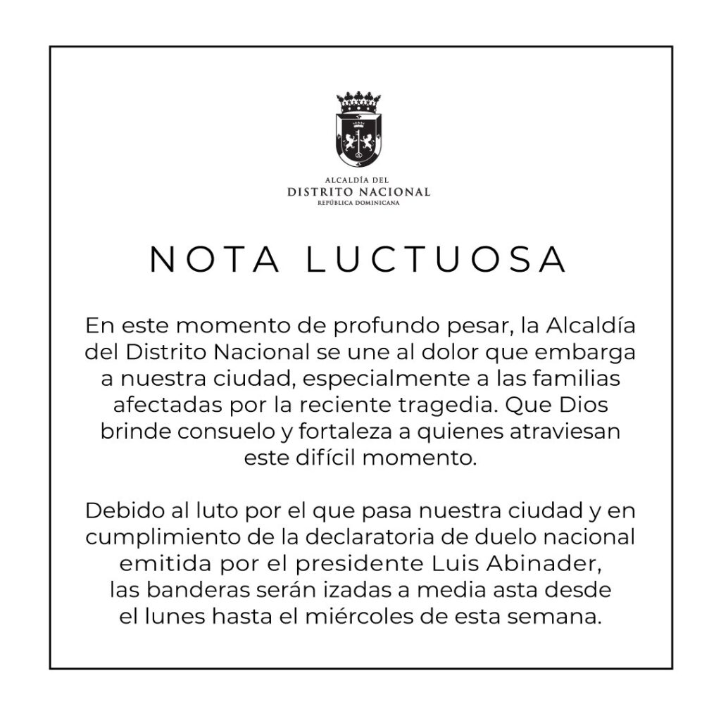 @AlcaldiaDN se une al dolor que embarga al País