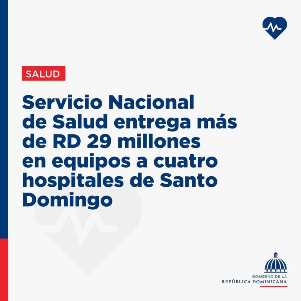 @DrMarioLama “Entrega de 29 millones en equipos médicos fortalece atención en hospitales del SRSM, según director del SNSRDO”