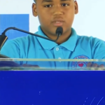Alumno 6to grado de Básica del Centro Educativo Corazón de Jesús agradeció al presidente @LuisAbinader por hacer realidad esta hermosa escuela