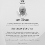 Fallece el diputado Julio Peña Brito