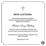 @PRM_Oficial lamenta fallecimiento del señor Mariano Sanz Martínez, padre de Eduardo Sanz Lovatón (Yayo) @PRM_Oficial
