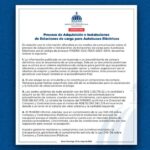 COMUNICADO OFICIAL| Proceso de Adquisición e Instalaciones de Estaciones de carga para Autobuses Eléctricos.