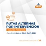 @RDMOPC a partir del lunes 24 al domingo 14 de julio por motivo de reparación tramo próximo al puente flotante