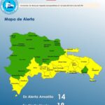 @COE_RD aumenta 13 provincias y al Distrito Nacional en alerta amarilla y mantiene a 18 en verde