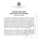 @MirexRD Comunicado sobre Elecciones en Venezuela