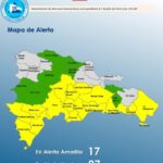 @COE_RD mantiene 16 provincias y el DN en alerta amarilla y 7 en verde
