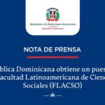 @MIREXRD RD obtiene puesto en la facultad Latinoamericana de Ciencias Sociales (FLACSO)