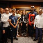 @RaquelPenaVice recibe a medallistas Paris2024 en el Salón de Embajadores en el AILA