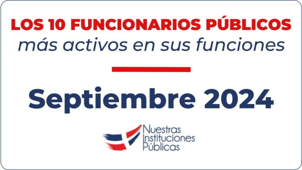 Los Funcionarios más activos al 1ro. de Septiembre 2024