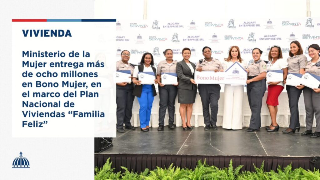 @ComunicacionDO @Mujer entrega 8,123,000.00 por medio del bono Mujer beneficiando a 37 jefas de hogar en plan de viviendas feliz