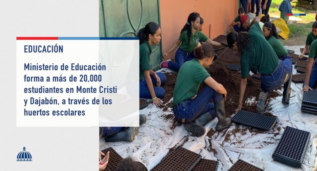 @ComunicacionDO Más de 20,000 estudiantes de Monte Cristi y Dajabón han convertido en espacios de encuentro y colaboración el cuidado de 73 huertos escolares que fueron instalados por @EducacionRDo