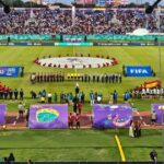 @CarolinaMejiaG en la final del @FIFAWWC sub 17, Corea del Norte y España, aquí en Santo Domingo, RD