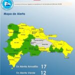 COE actualiza las ALERTAS por fuertes lluvias para las provincias de la República Dominicana