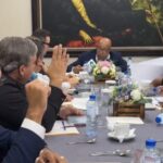 @DiputadosRD comisión coordinadora se reunen para definir los trabajos legislativos correspondientes a las sesiones que serán celebradas el martes 10 a las 11:00 a. m. y miércoles 11 a las 2:00 p.m
