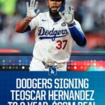 @JMena26 Teoscar Hernández se queda con los Dodgers por tres temporadas y 66 millones de dólares