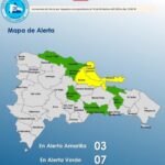 @COE_RD coloca 03 provincias en alerta amarilla y mantiene 06 y al Distrito Nacional en verde