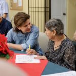 @RaquelPenaVice en jornada navideña  visitó el Hogar de Adultos Mayores «Tres Hermanas», en Licey, #Santiago