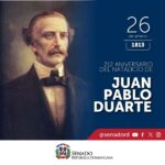 @SenadoRD Hoy honramos la memoria de Juan Pablo Duarte, padre fundador de nuestra República
