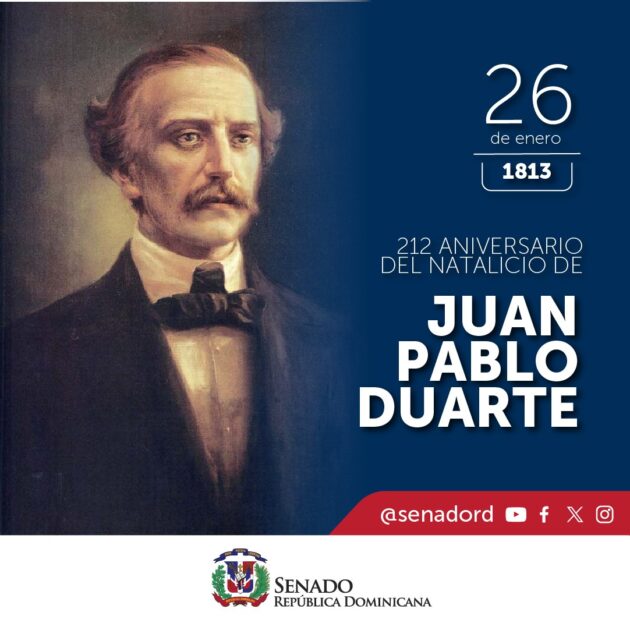 @SenadoRD Hoy honramos la memoria de Juan Pablo Duarte, padre fundador de nuestra República